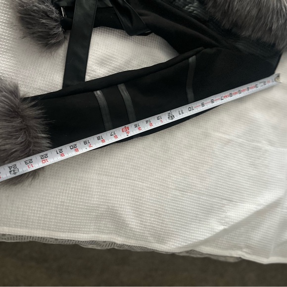 Black Jacket with Faux Fur Trim - Picture 7 of 13